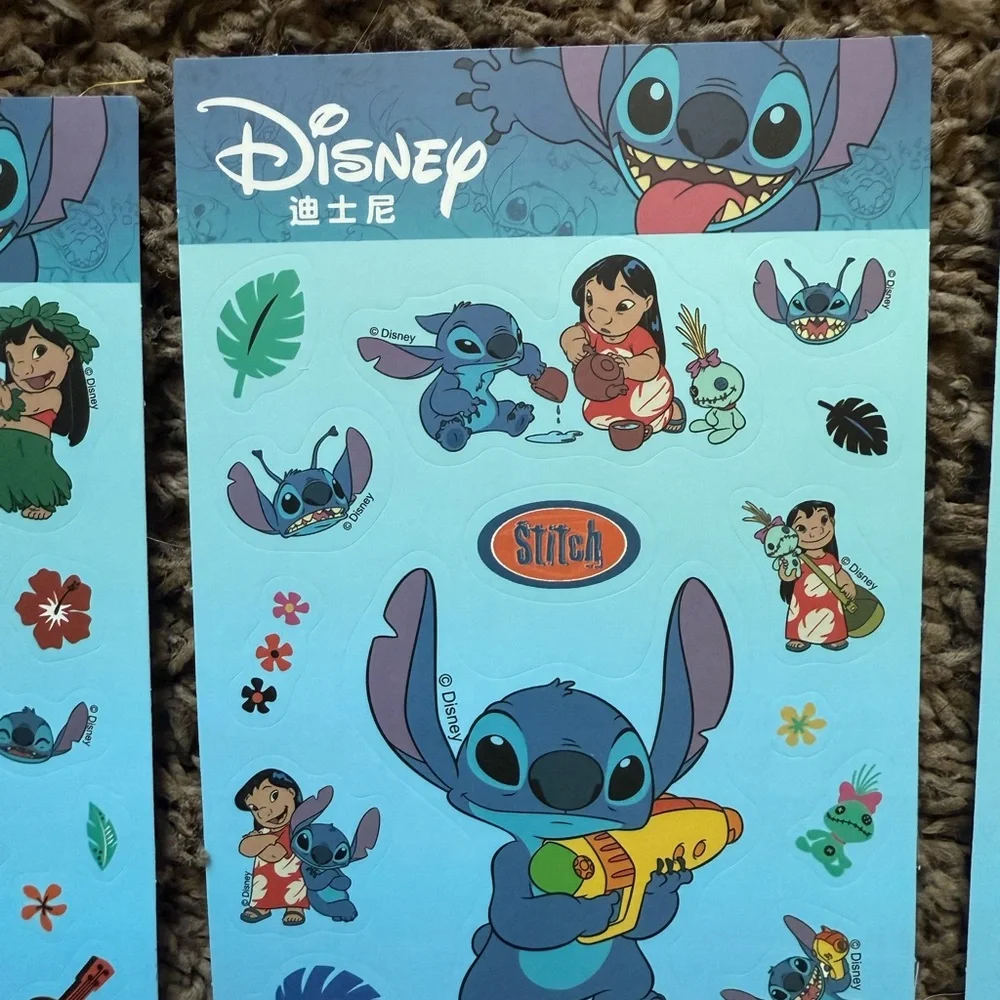 Lot of 8 Sheets Set Lilo & Stitch stickers